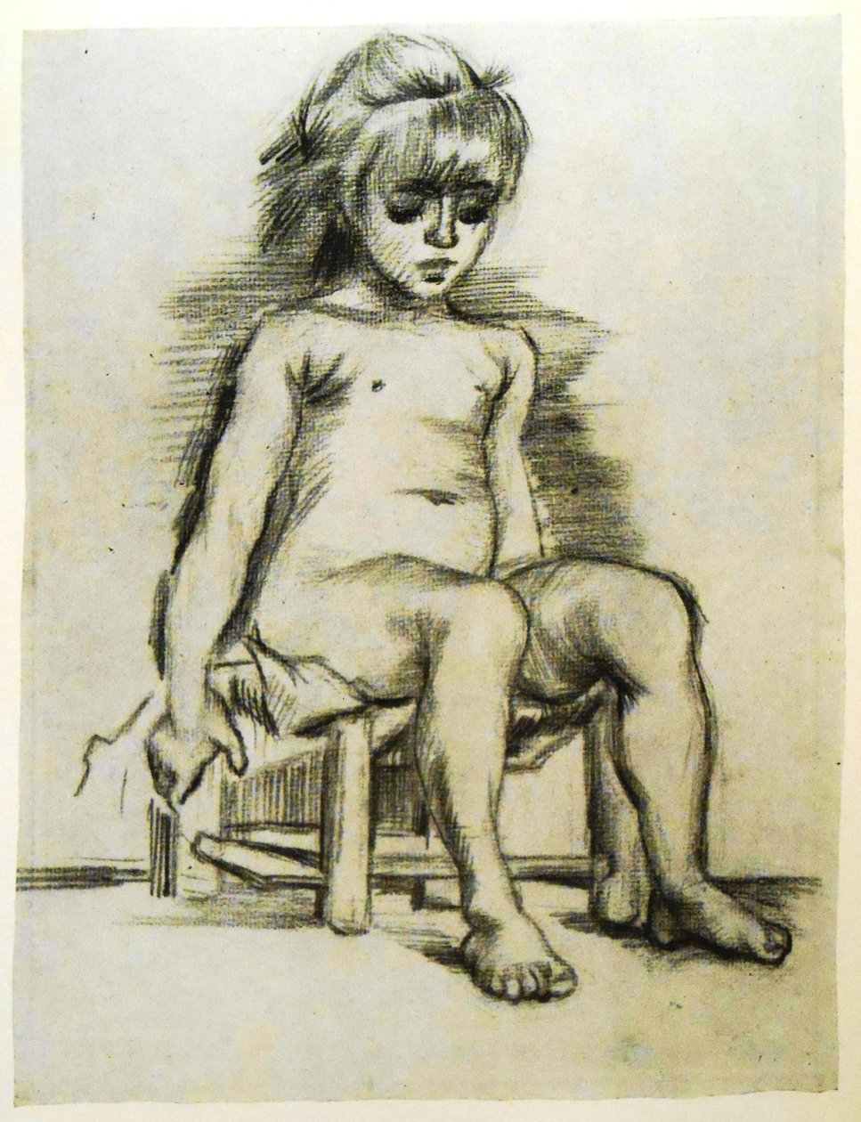 Tegning av en naken jente av Vincent van Gogh