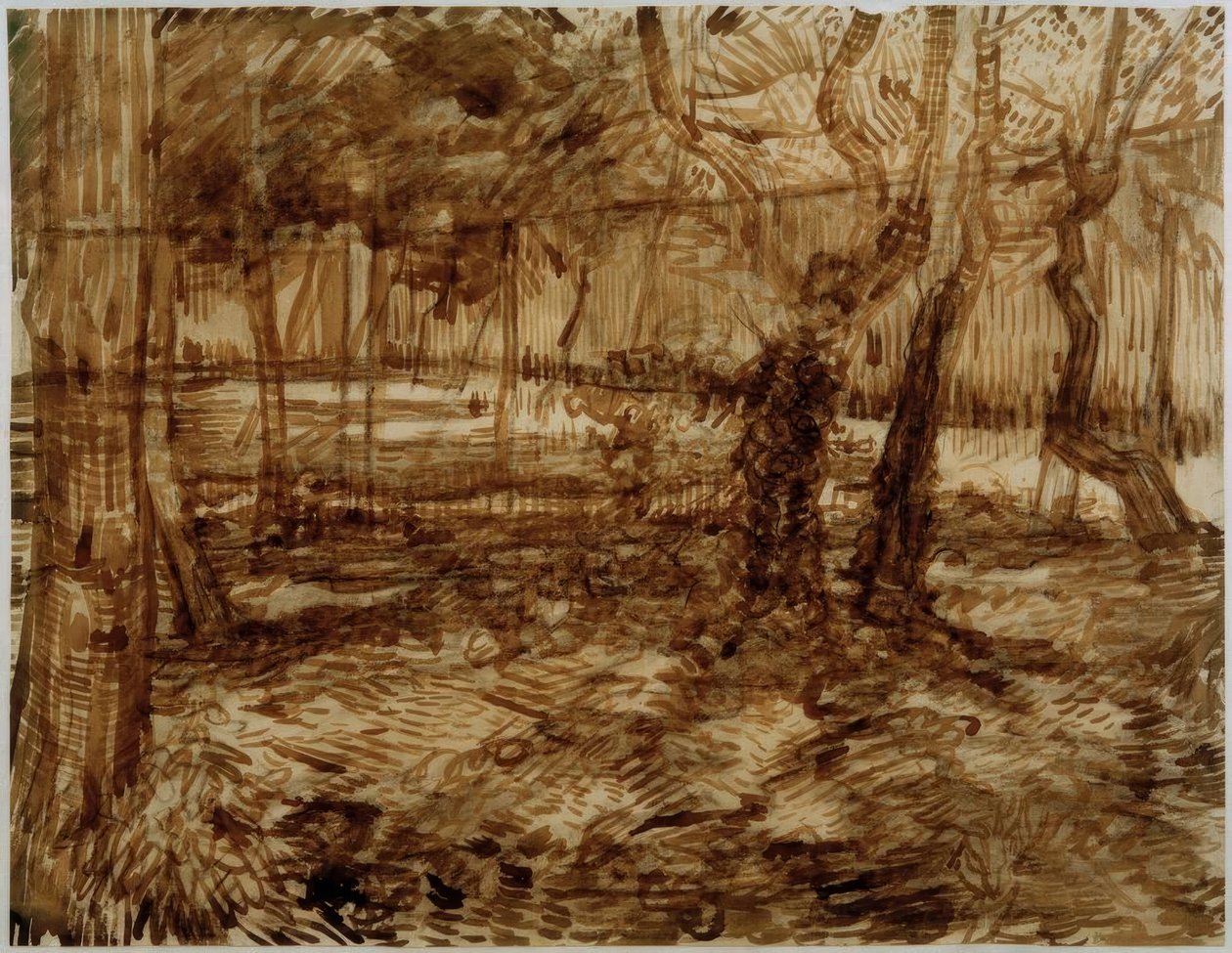 Hjørne i sanatoriets hage av Vincent van Gogh