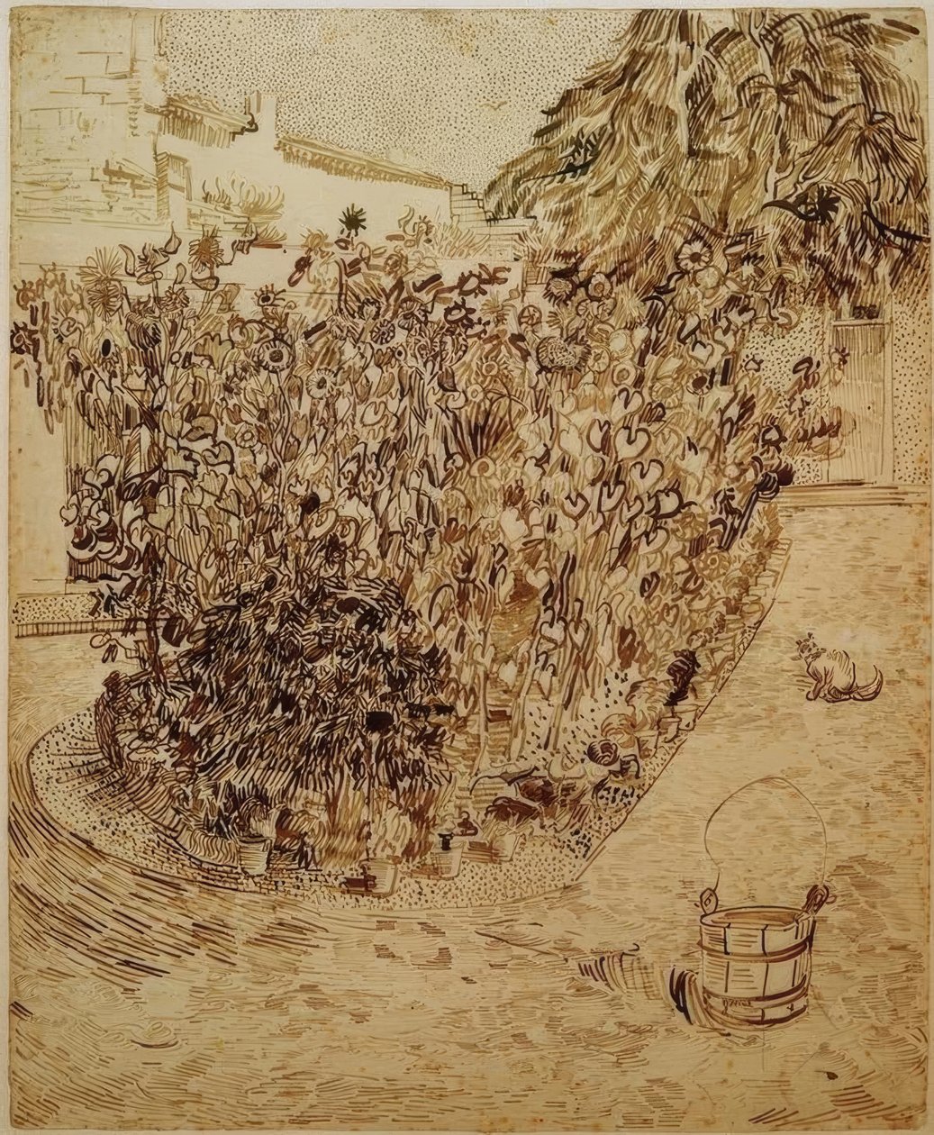 Hage til et badehus av Vincent van Gogh