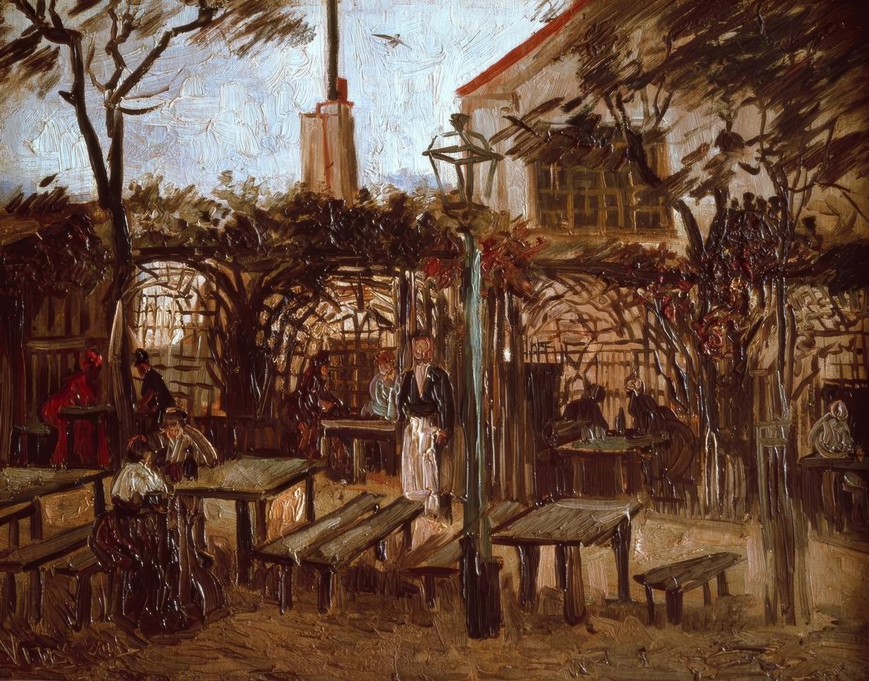 La Guinguette hagebar på Montmartre av Vincent van Gogh