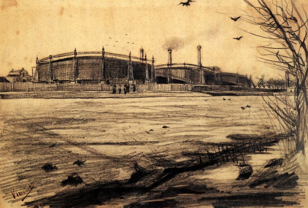 Gassverk (F924) av Vincent van Gogh