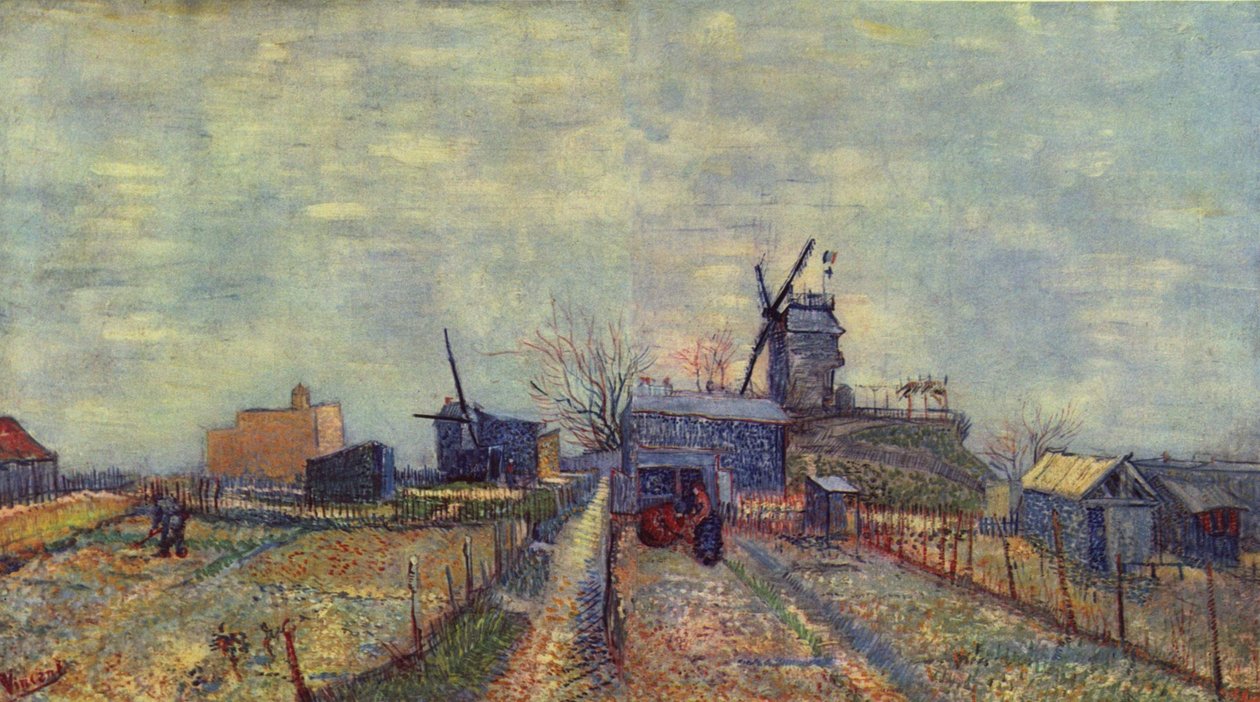 Grønnsakshager på Montmartre av Vincent van Gogh