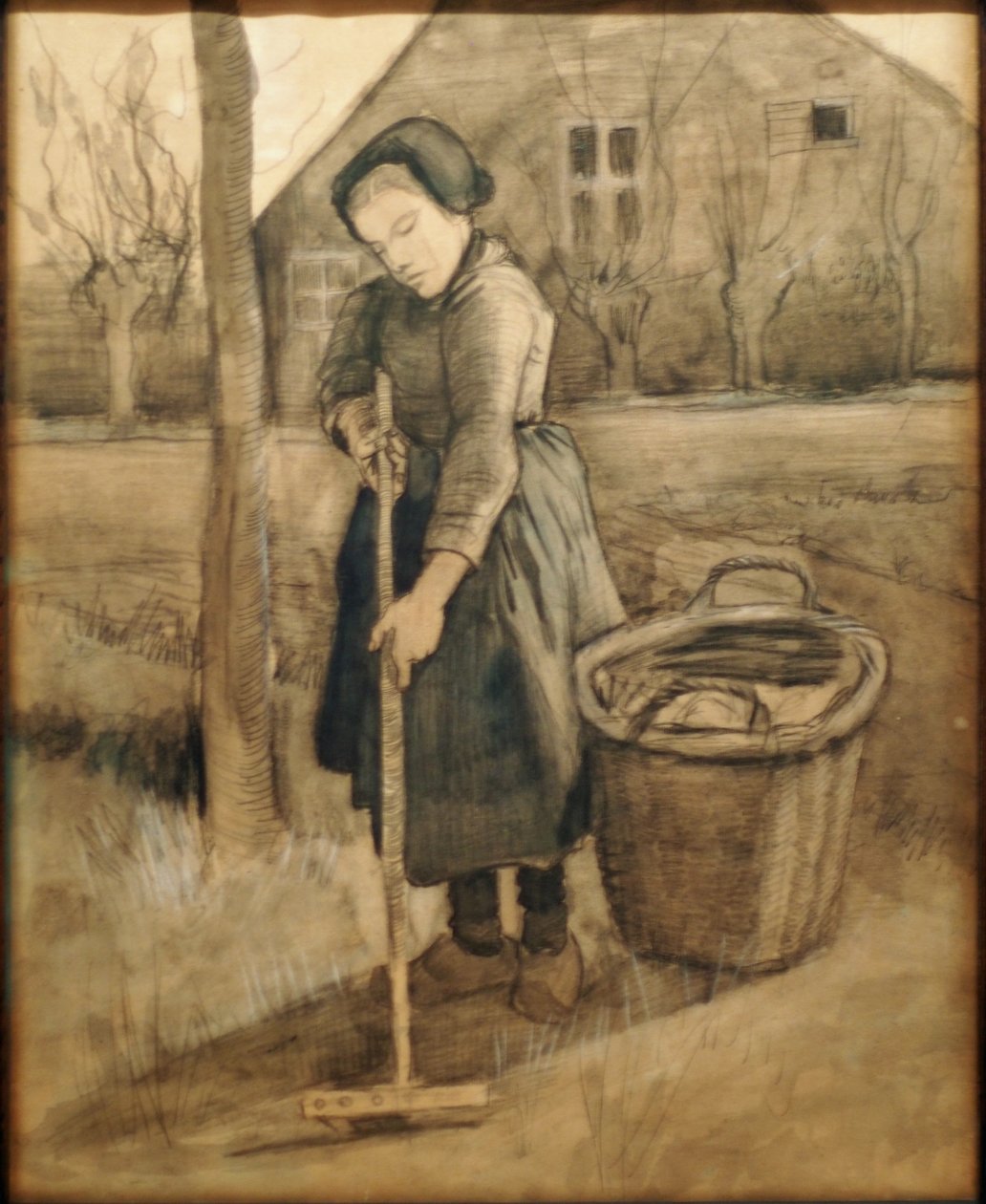 Jente med rive av Vincent van Gogh