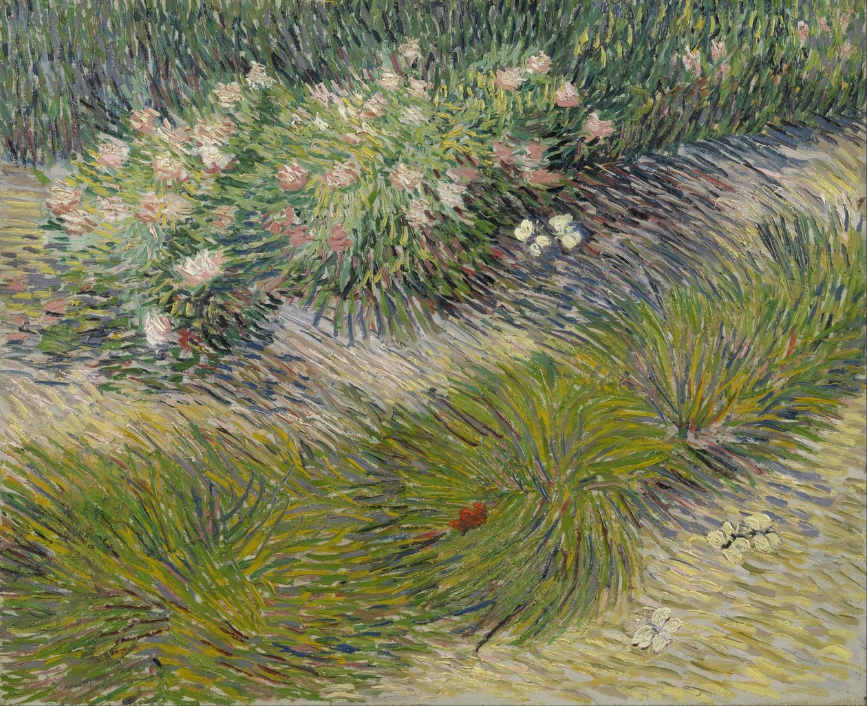 Gress og sommerfugler av Vincent van Gogh