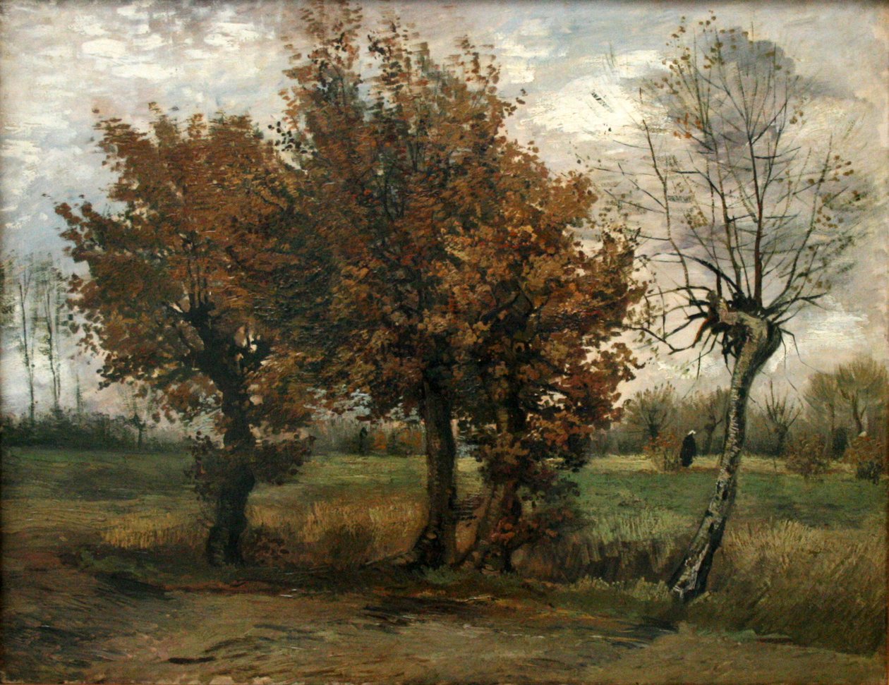 Høstlandskap med fire trær av Vincent van Gogh