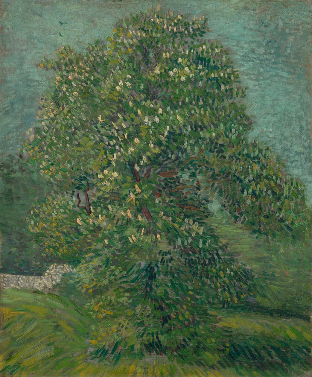 Hestekastanjetre i blomst av Vincent van Gogh