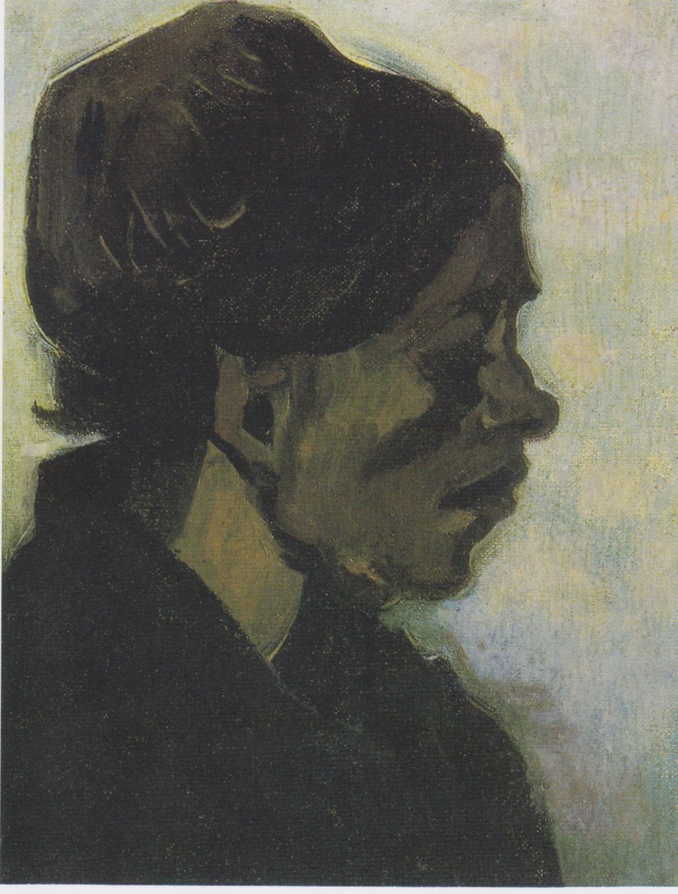 Leder for en barbantisk bondekvinne med mørk hette av Vincent van Gogh