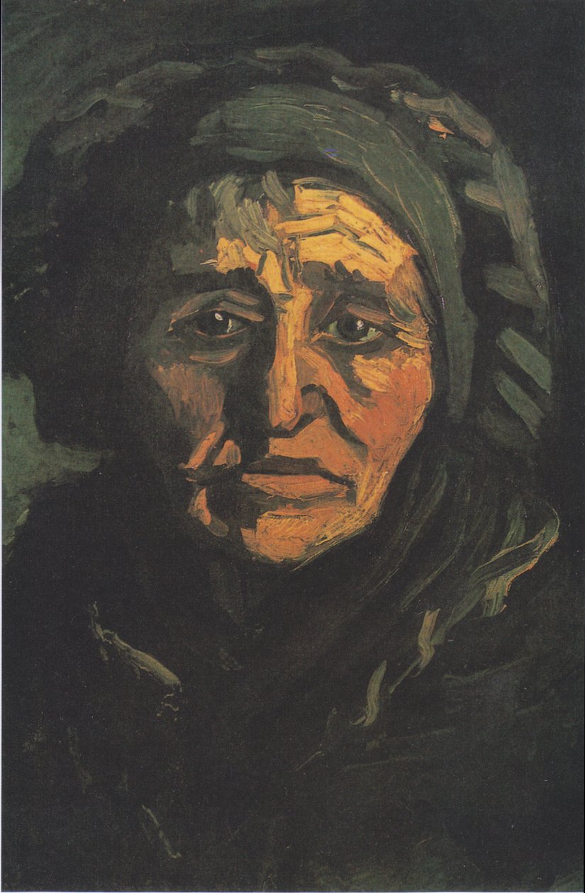 Leder for en bondekvinne med en grønnaktig panser av Vincent van Gogh