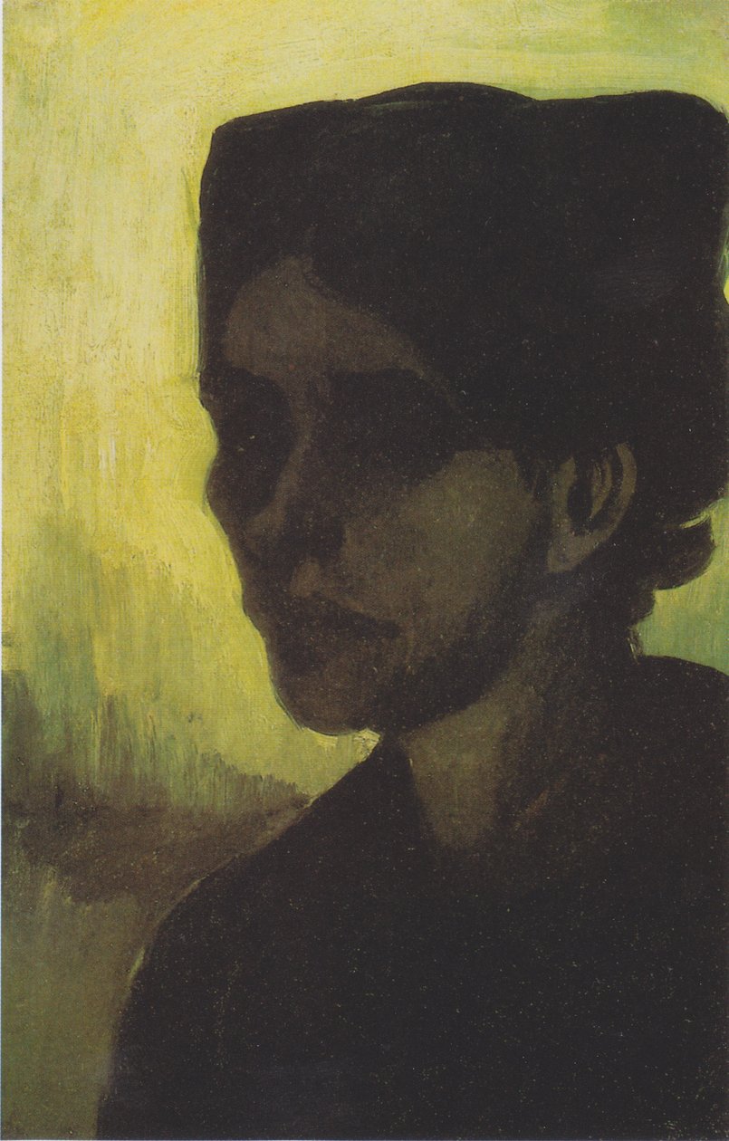 Hodet til en ung bondekvinne med en mørk panser av Vincent van Gogh