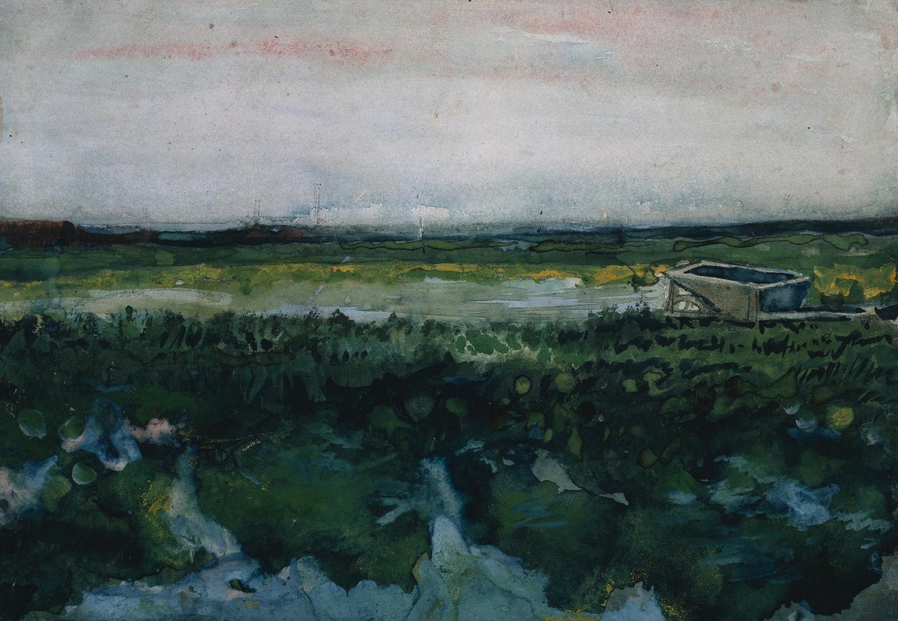 Landskap med trillebår av Vincent van Gogh