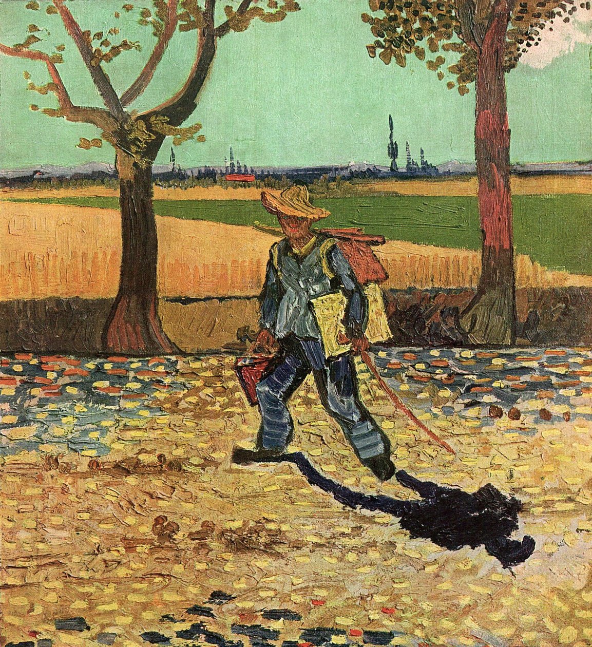 Mann med ryggsekk, 1888 av Vincent van Gogh