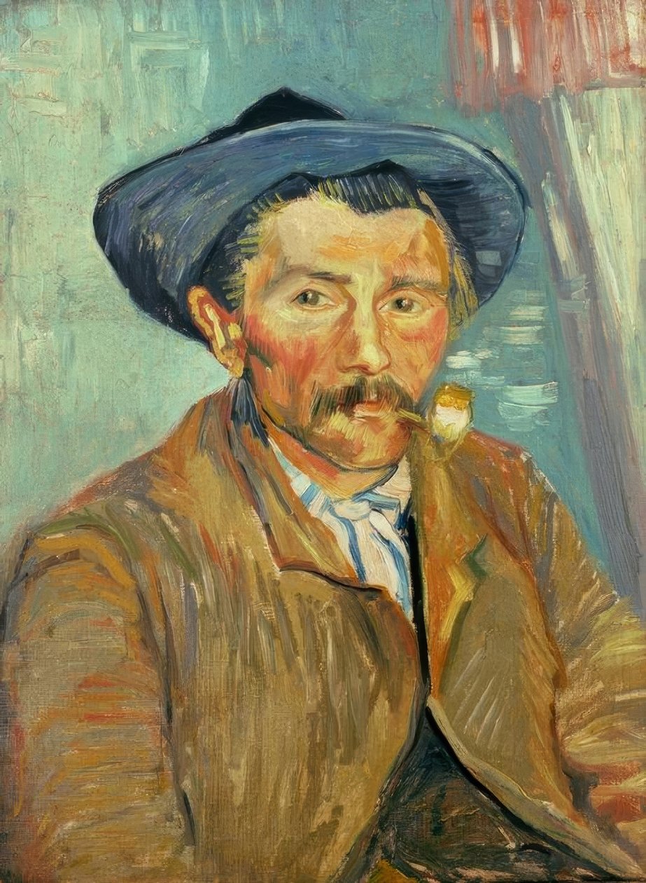 Mann med pipe av Vincent van Gogh