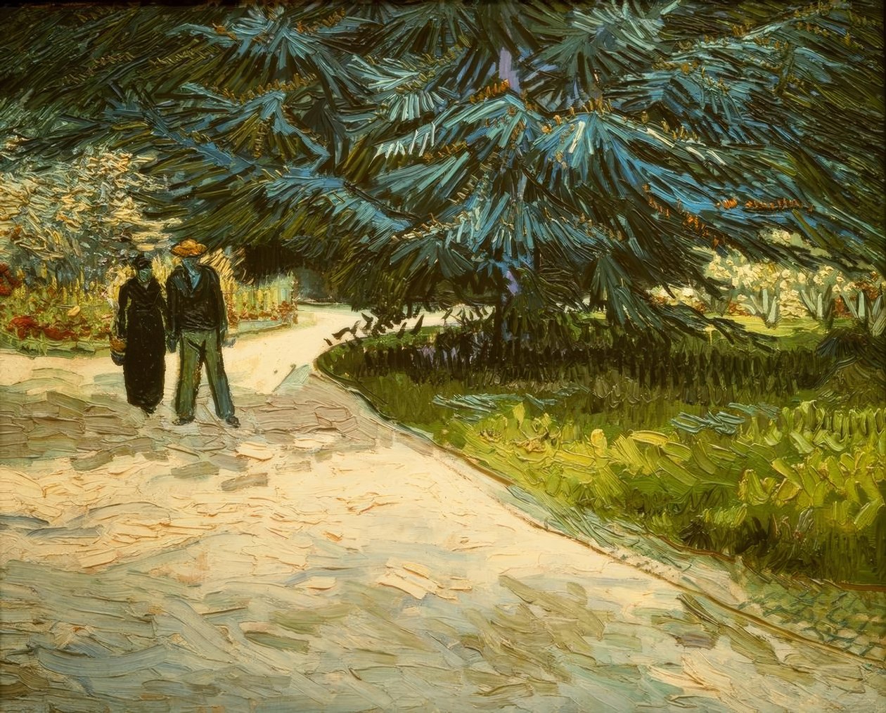 Par i parken Arles: Hagen til dikteren III. av Vincent van Gogh