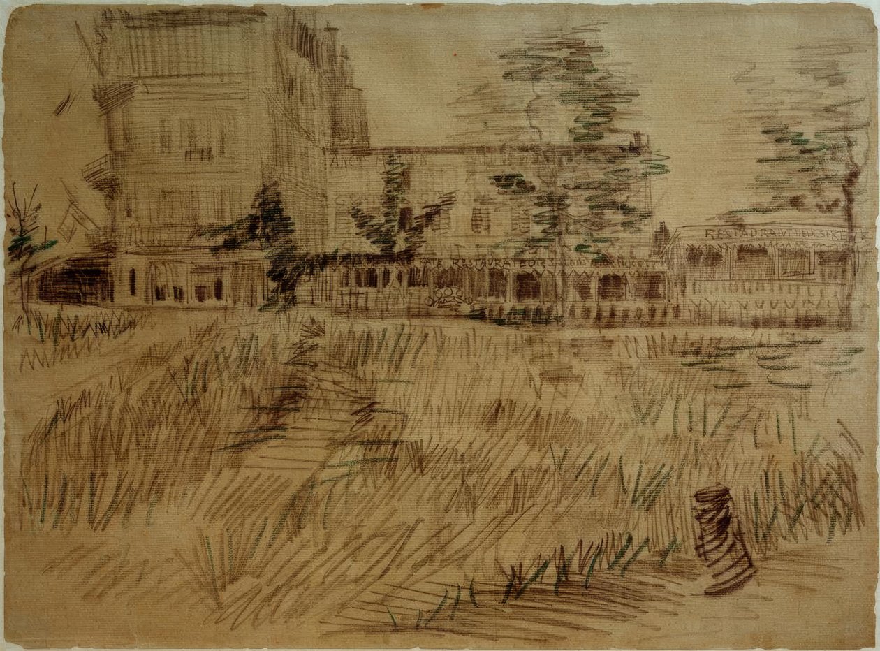 Restaurant De la Sirène i Asnières av Vincent van Gogh