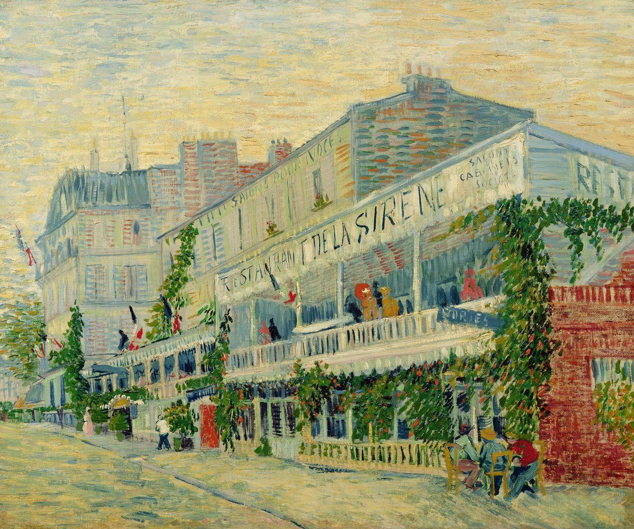 Restaurant de la Sirene i Asnieres, 1887 av Vincent van Gogh