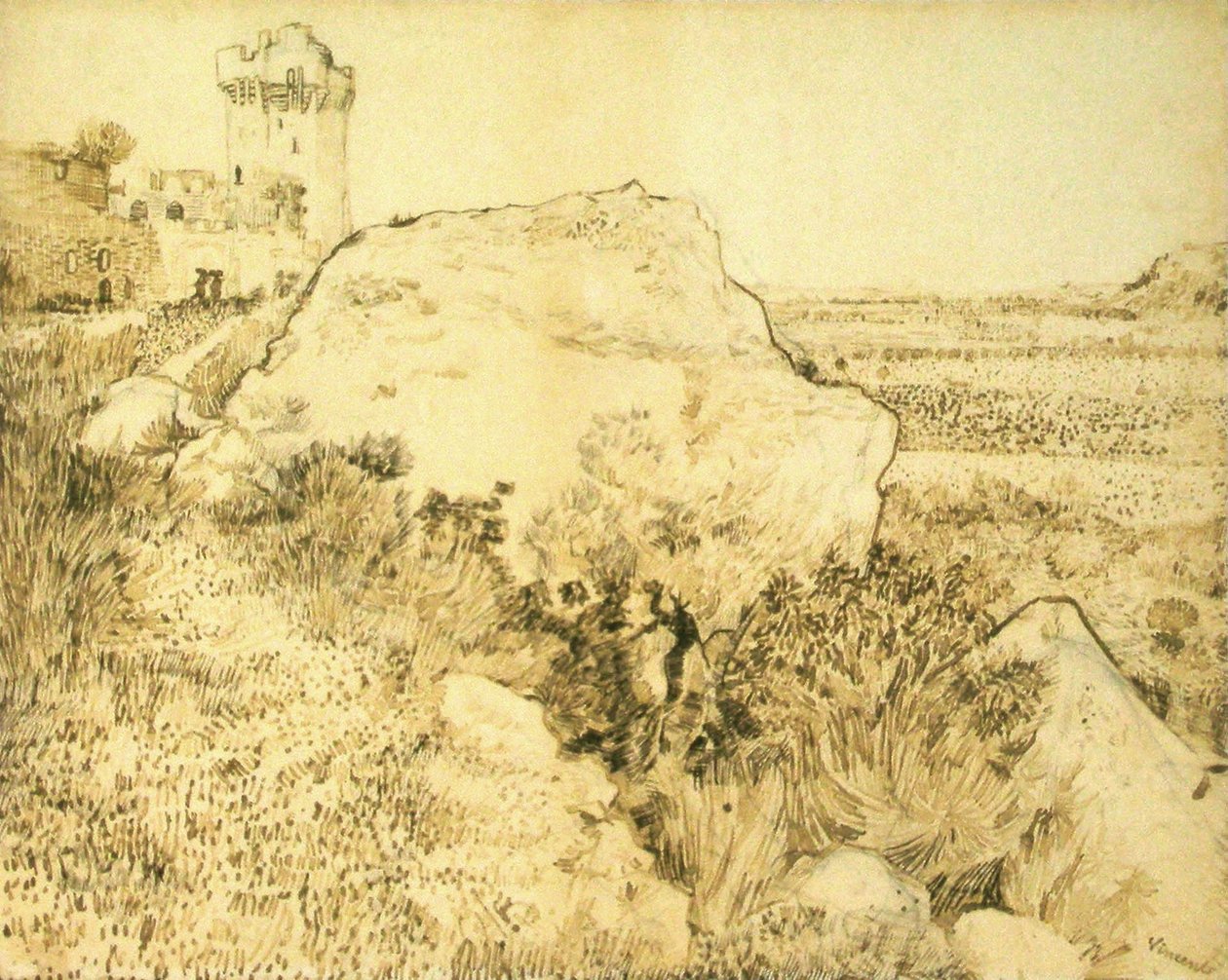 Rock and Ruins av Vincent van Gogh