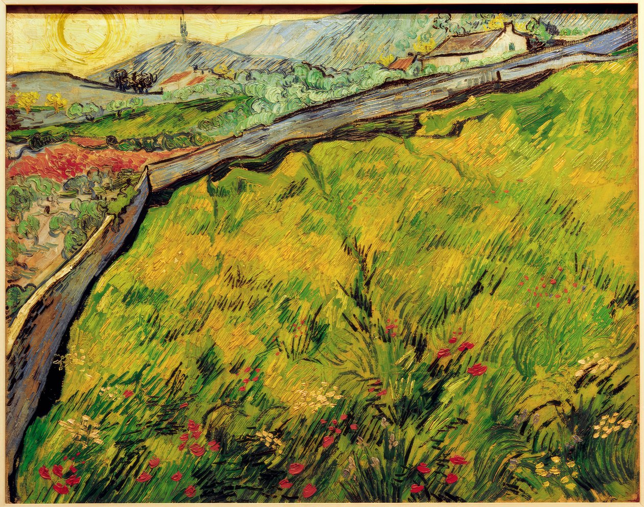 Frøfelt ved soloppgang av Vincent van Gogh