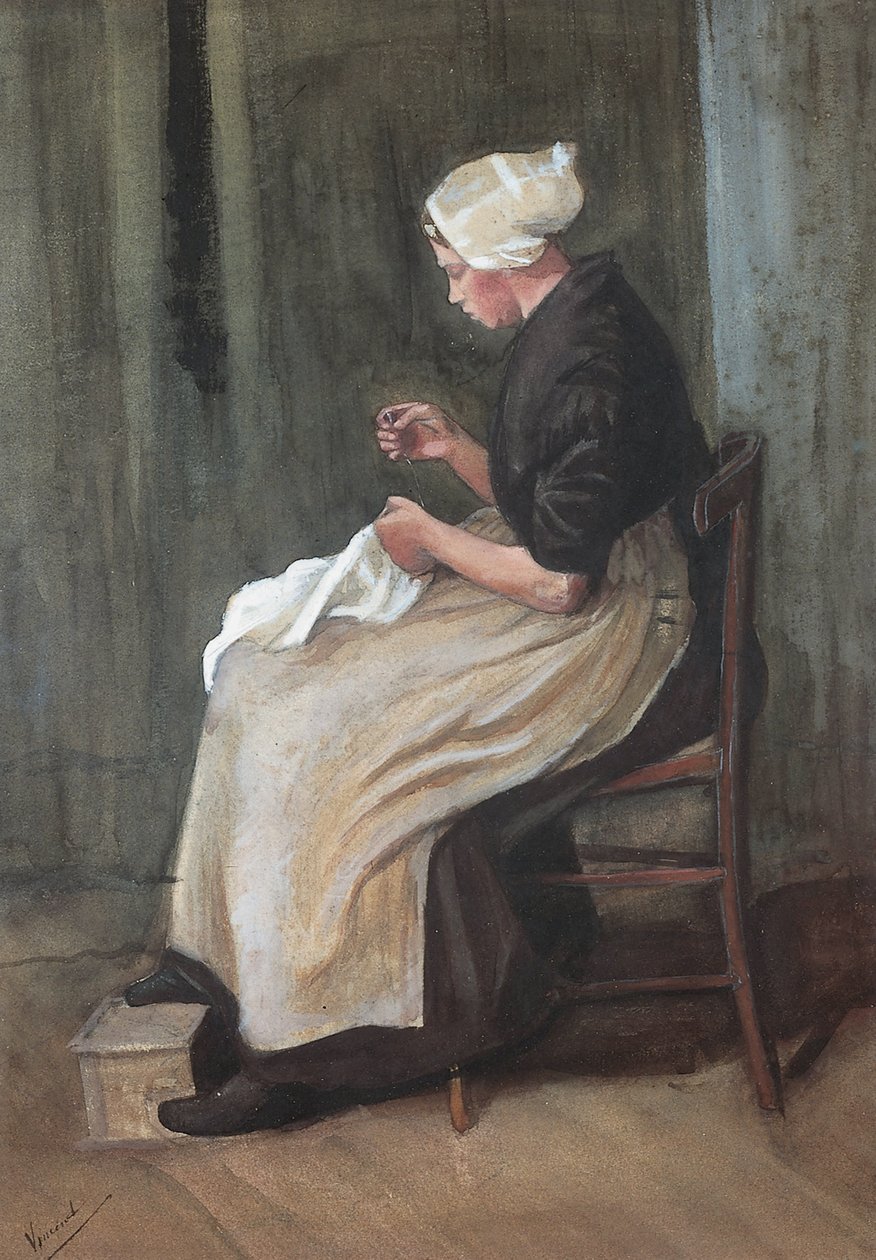 Scheveningen Woman Søm av Vincent van Gogh