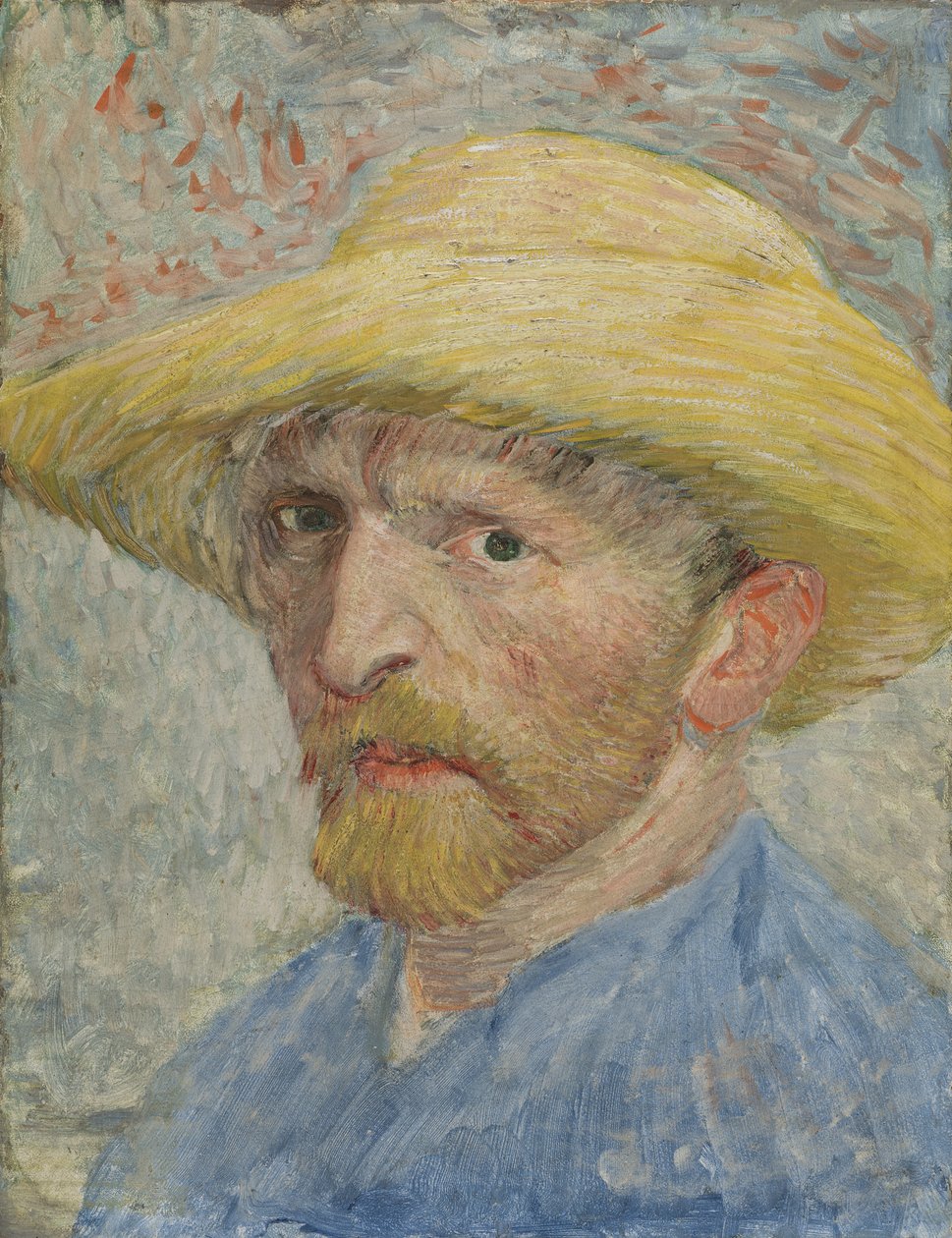 Selvportrett, 1887 (olje på lerret lagt ned på panel) av Vincent van Gogh