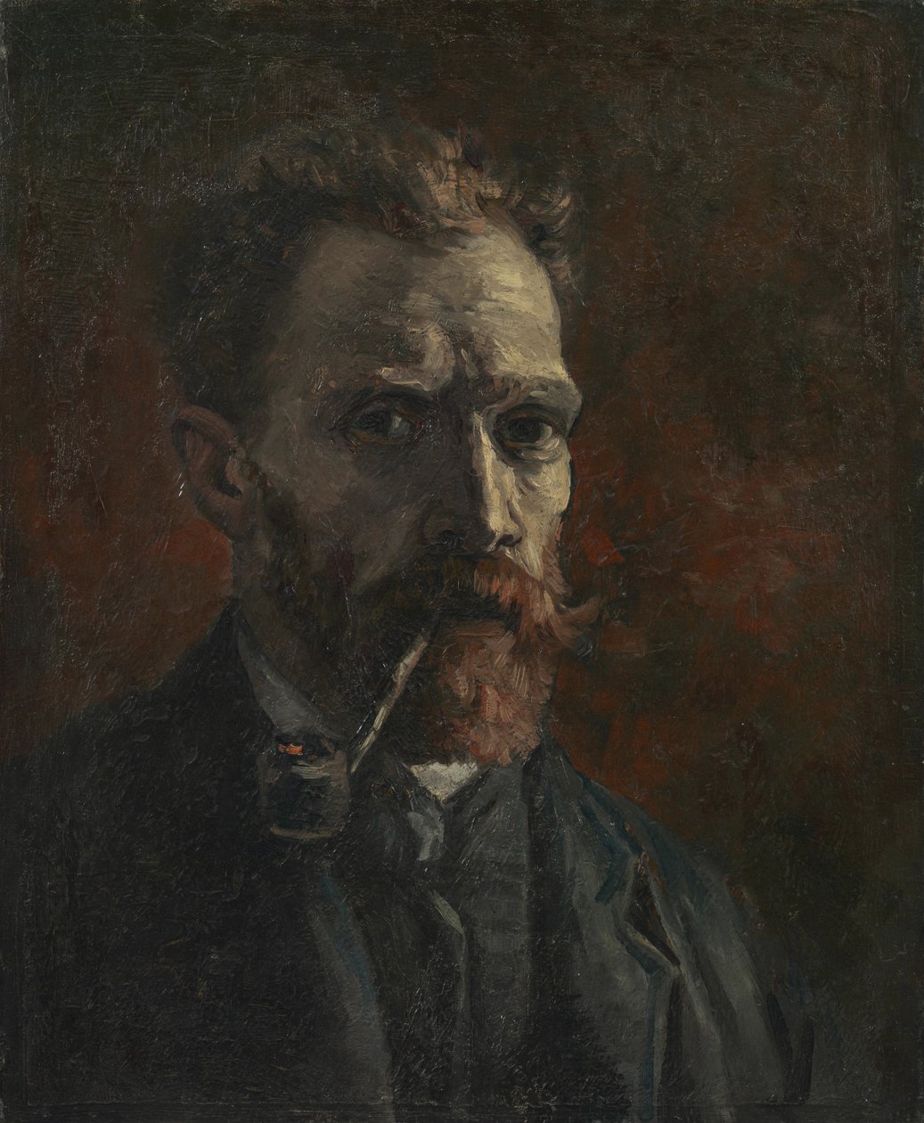 Selvportrett med pipe av Vincent van Gogh