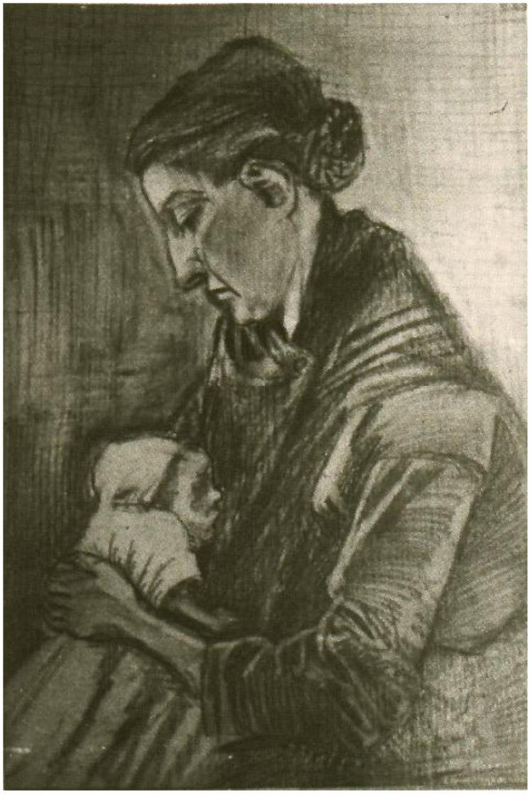 Se Nursing Baby 1064 Vincent van Gogh av Vincent van Gogh