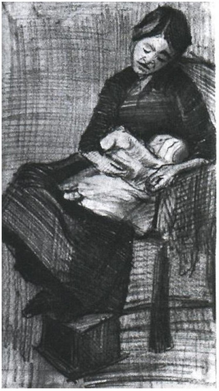 See-Nursing-Baby F1063 Vincent van Gogh av Vincent van Gogh