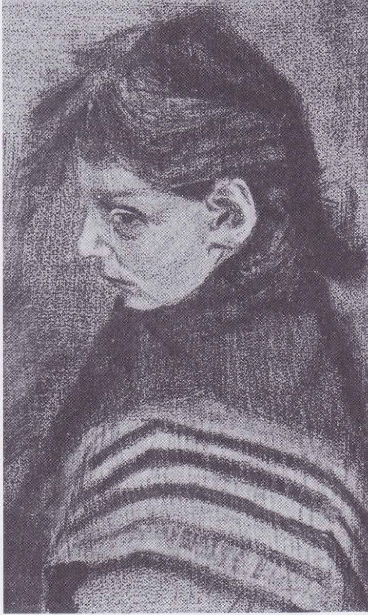Datteren til Sien med et skjerf av Vincent van Gogh