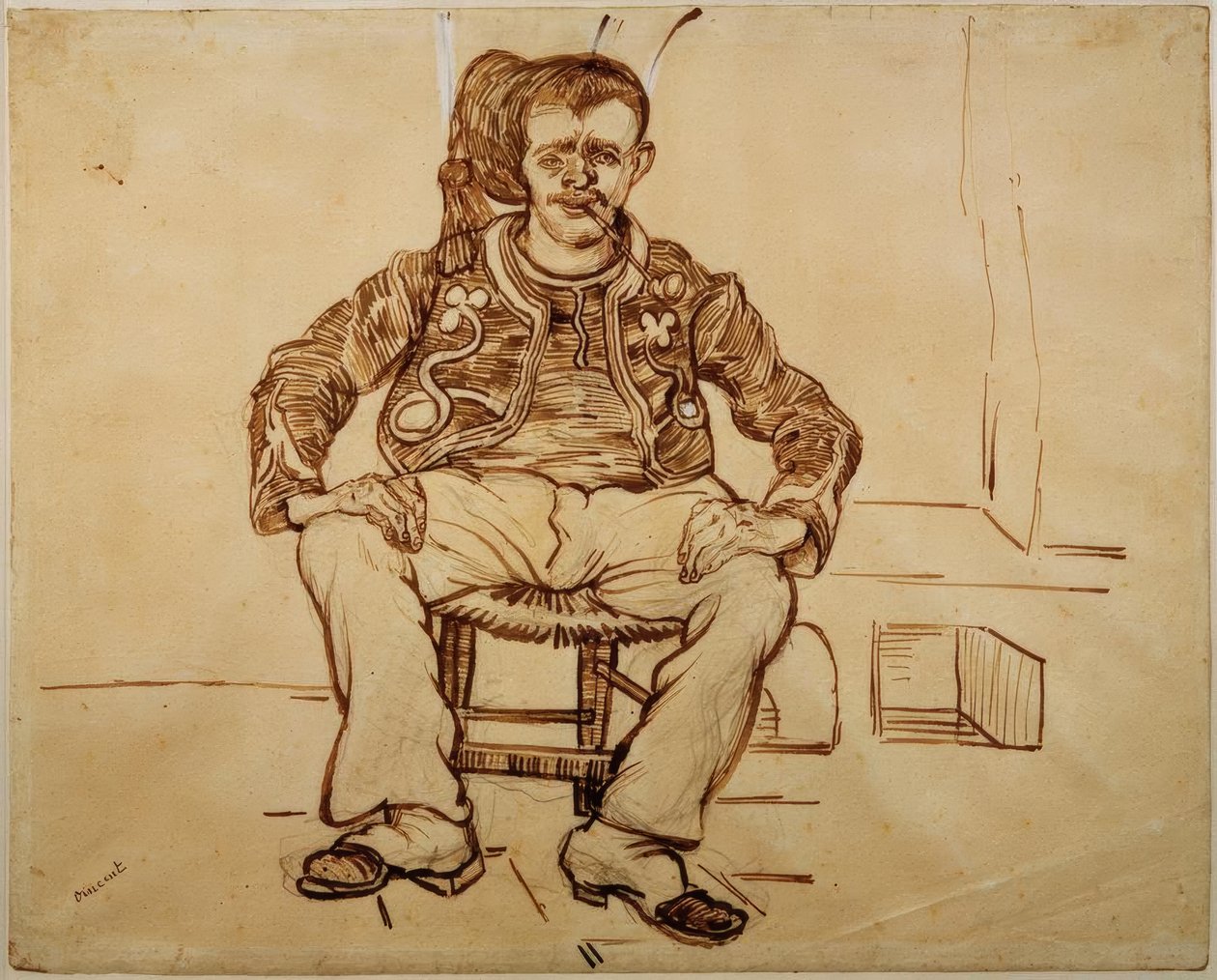 Sitter Zuave av Vincent van Gogh