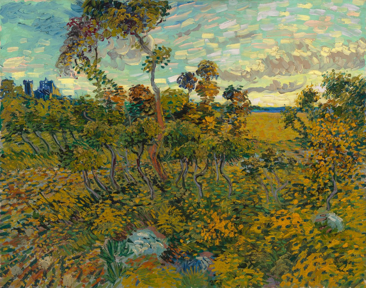 Solnedgang på Montmajour av Vincent van Gogh
