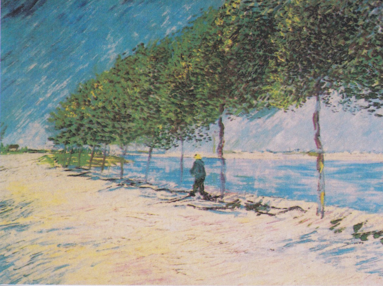 Gå på bredden av Seinen ved Asnières av Vincent van Gogh