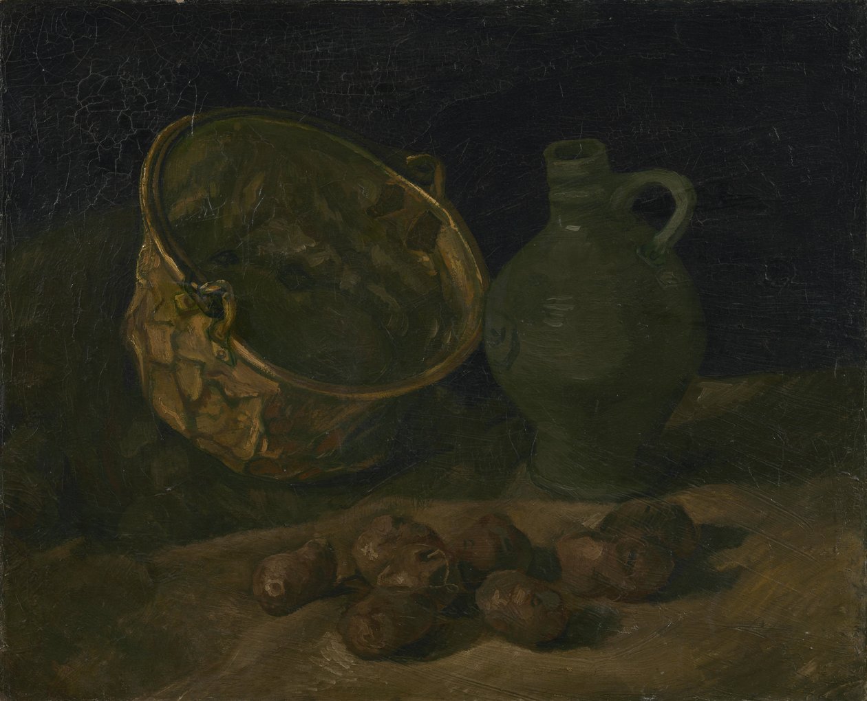 Stilleben med messinggryte og kanne av Vincent van Gogh