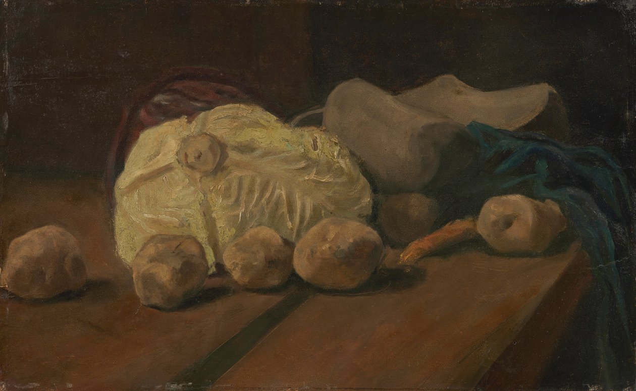 Stilleben med kål og tresko av Vincent van Gogh