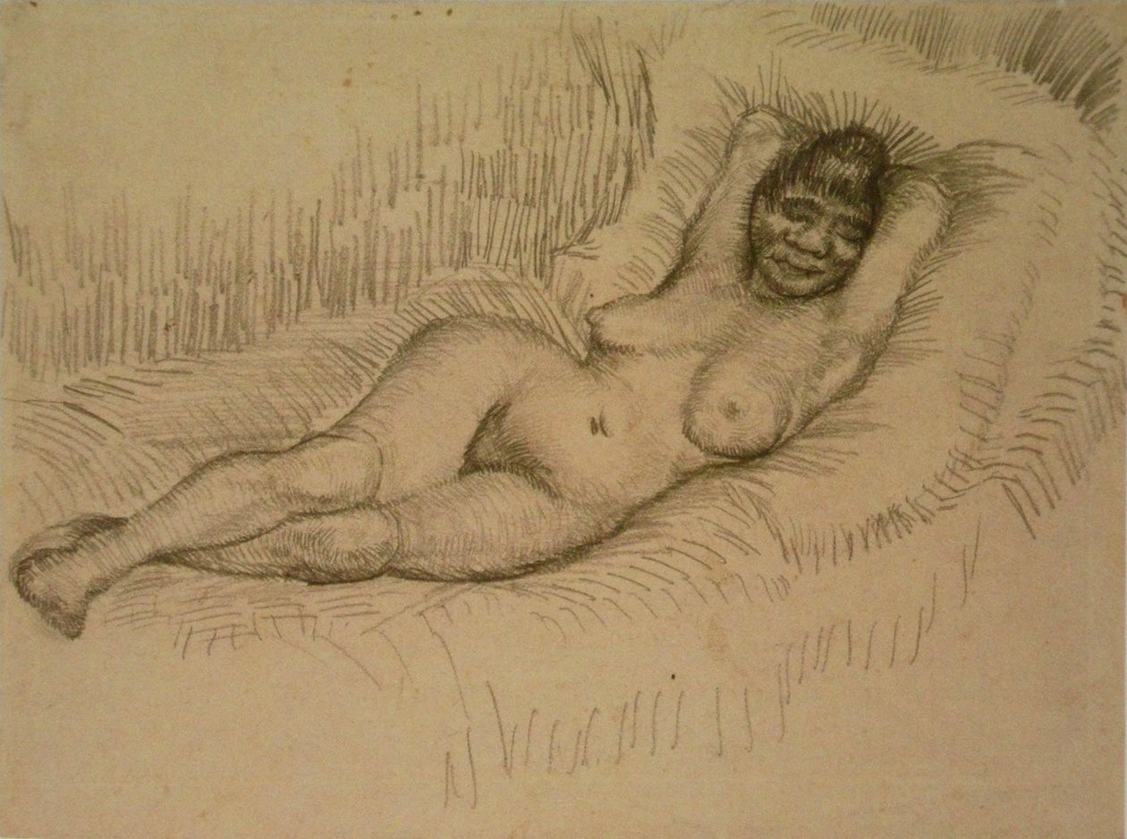 Studie for liggende kvinnelig naken F 1404 JH 1213 av Vincent van Gogh