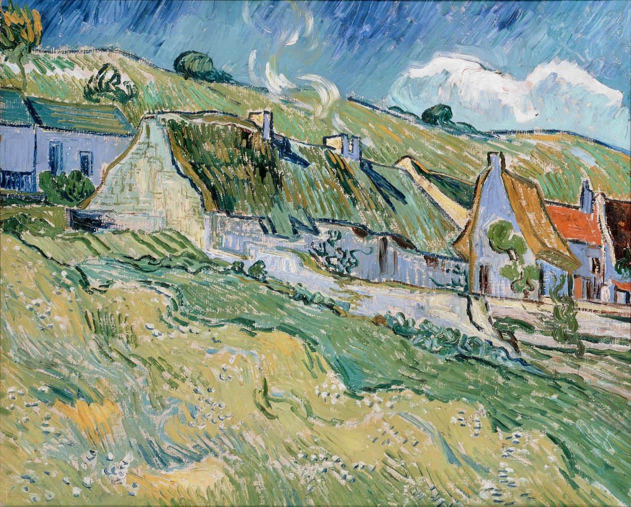 Stråtakede hytter av Vincent van Gogh