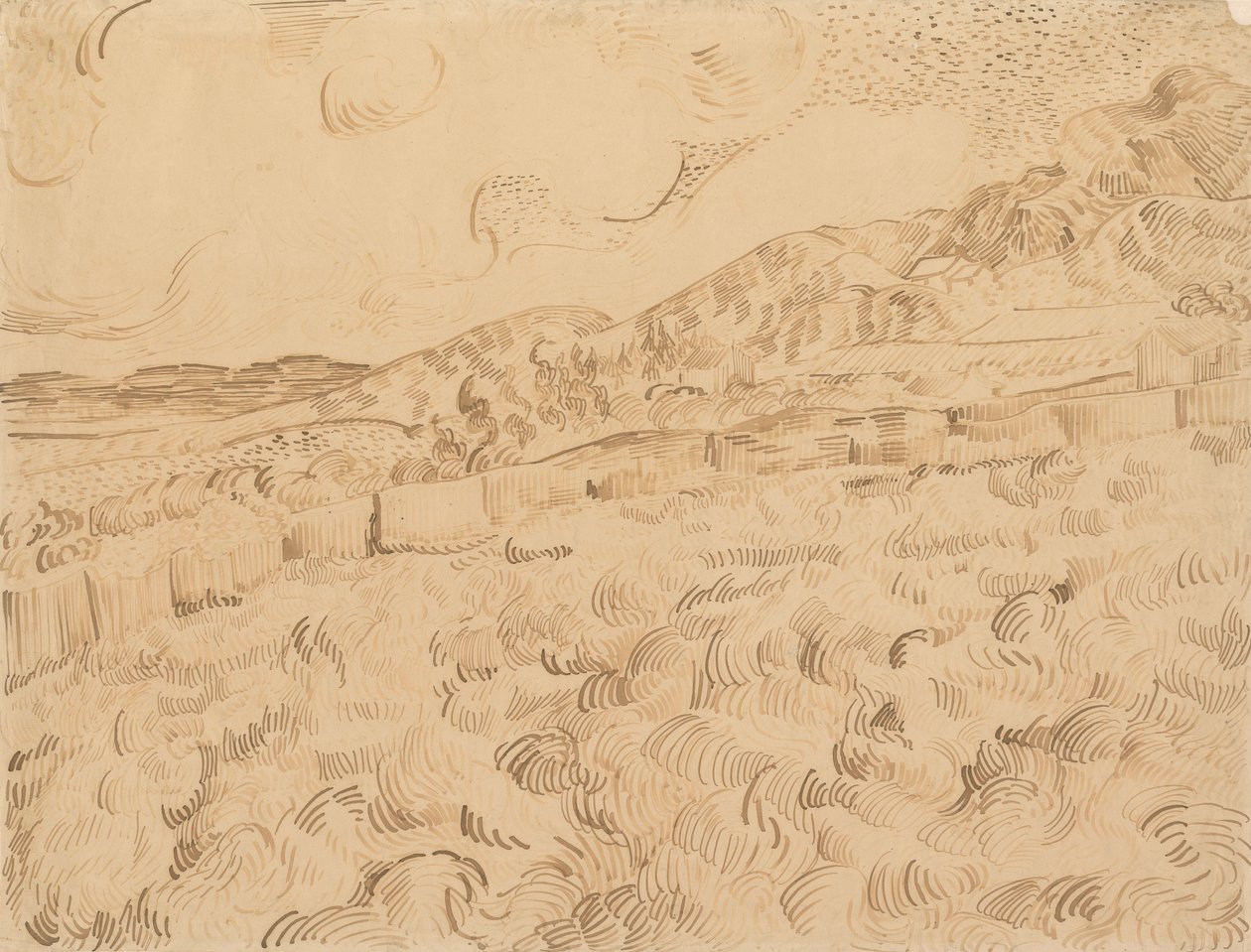 Den lukkede hveteåkeren etter en storm av Vincent van Gogh