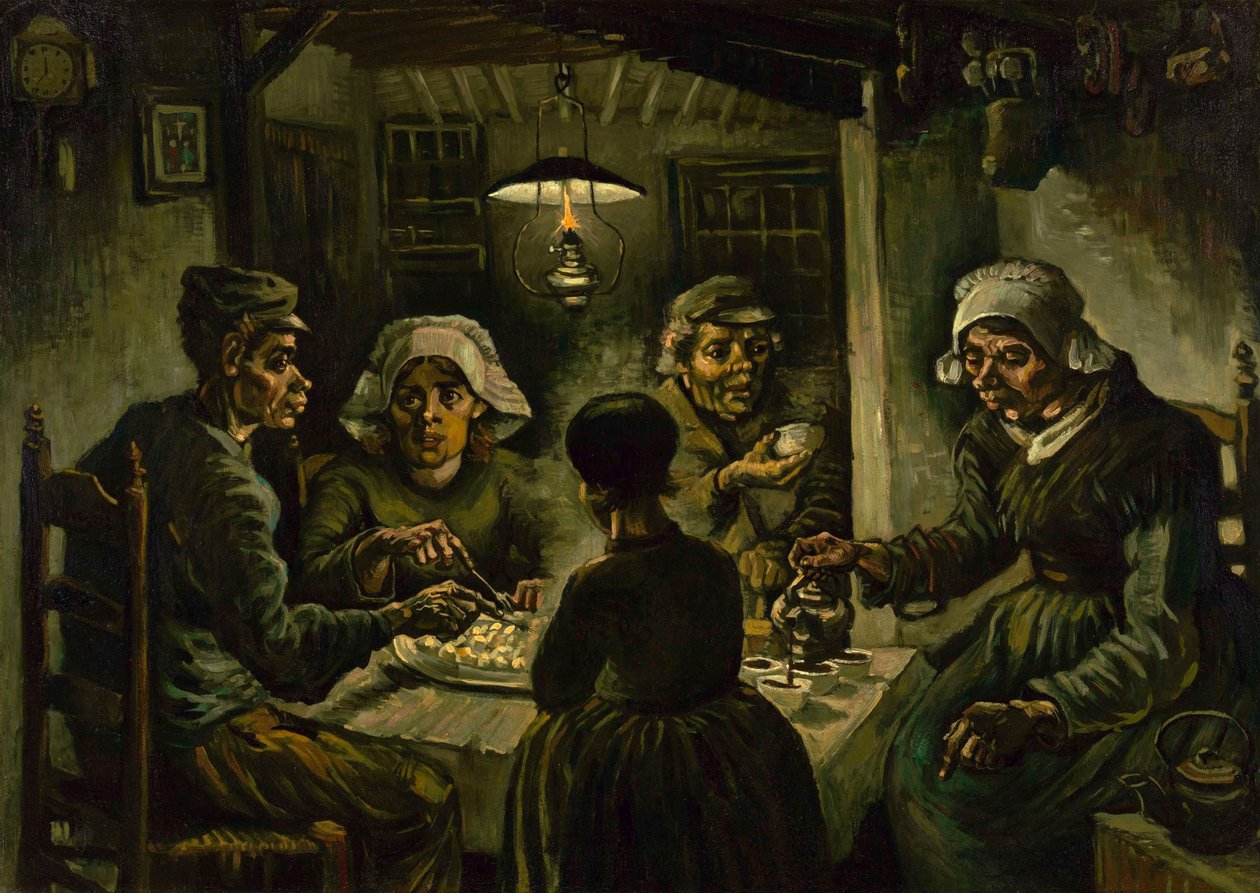 Potetspiserne, 1885 av Vincent van Gogh