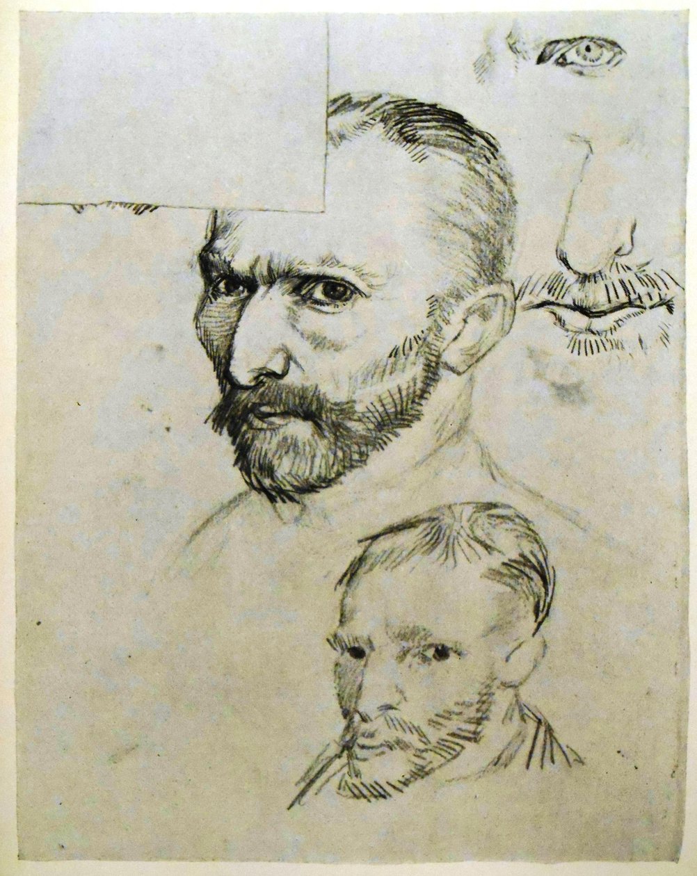 Tre selvportretter av Vincent van Gogh
