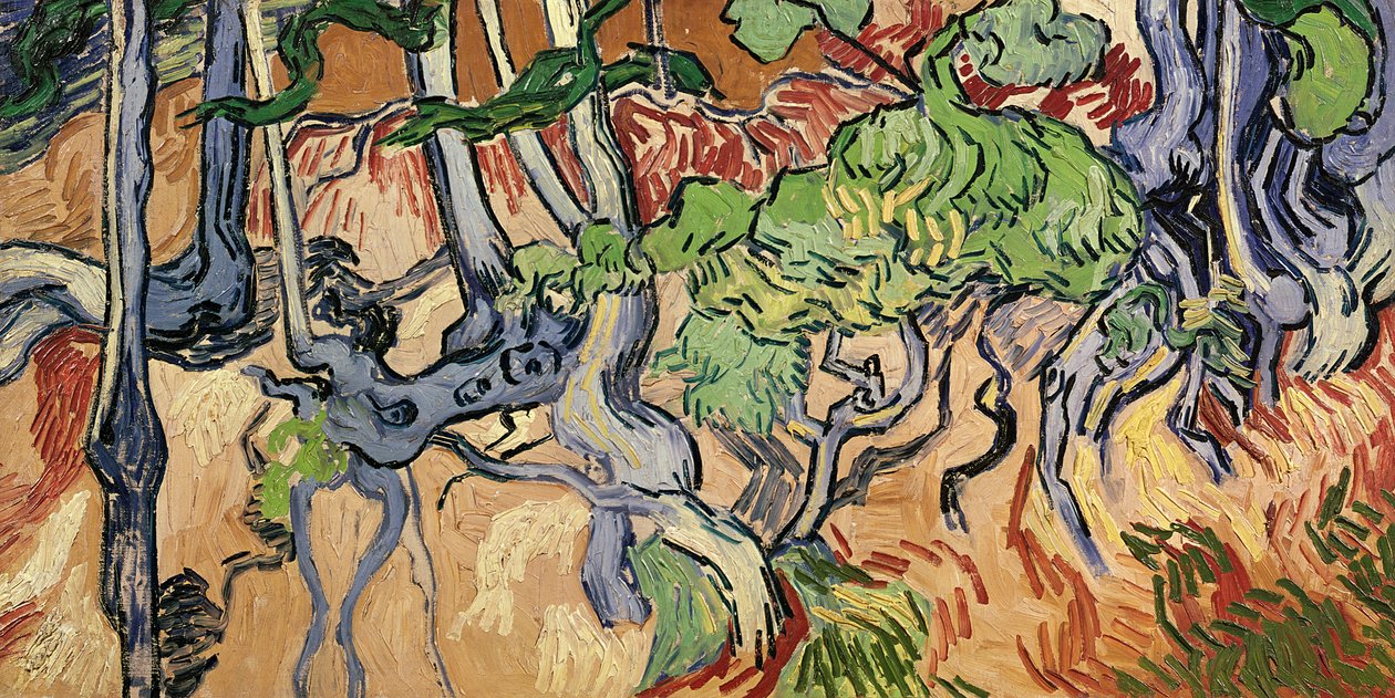 Trerøtter, 1890 av Vincent van Gogh