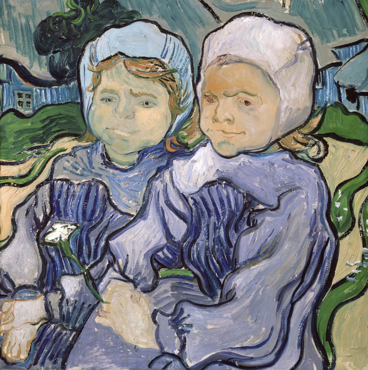 To små jenter, 1890 av Vincent van Gogh