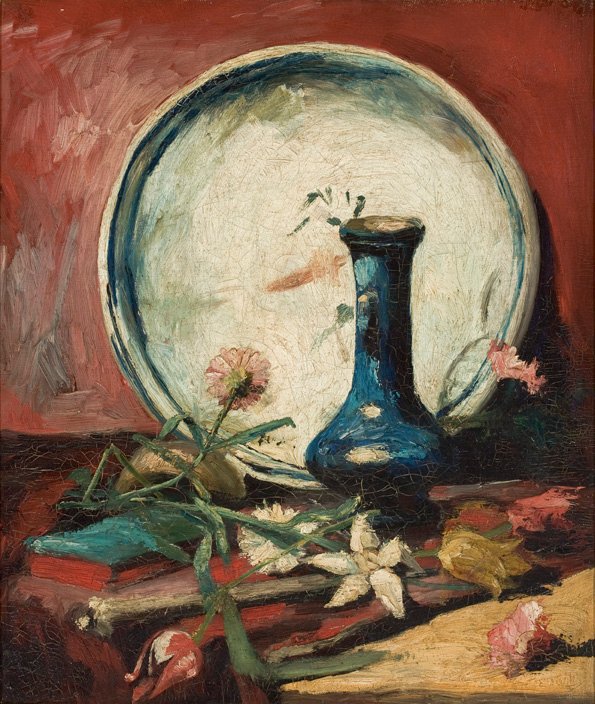 Vase med kinesiske asters og gladioli av Vincent van Gogh