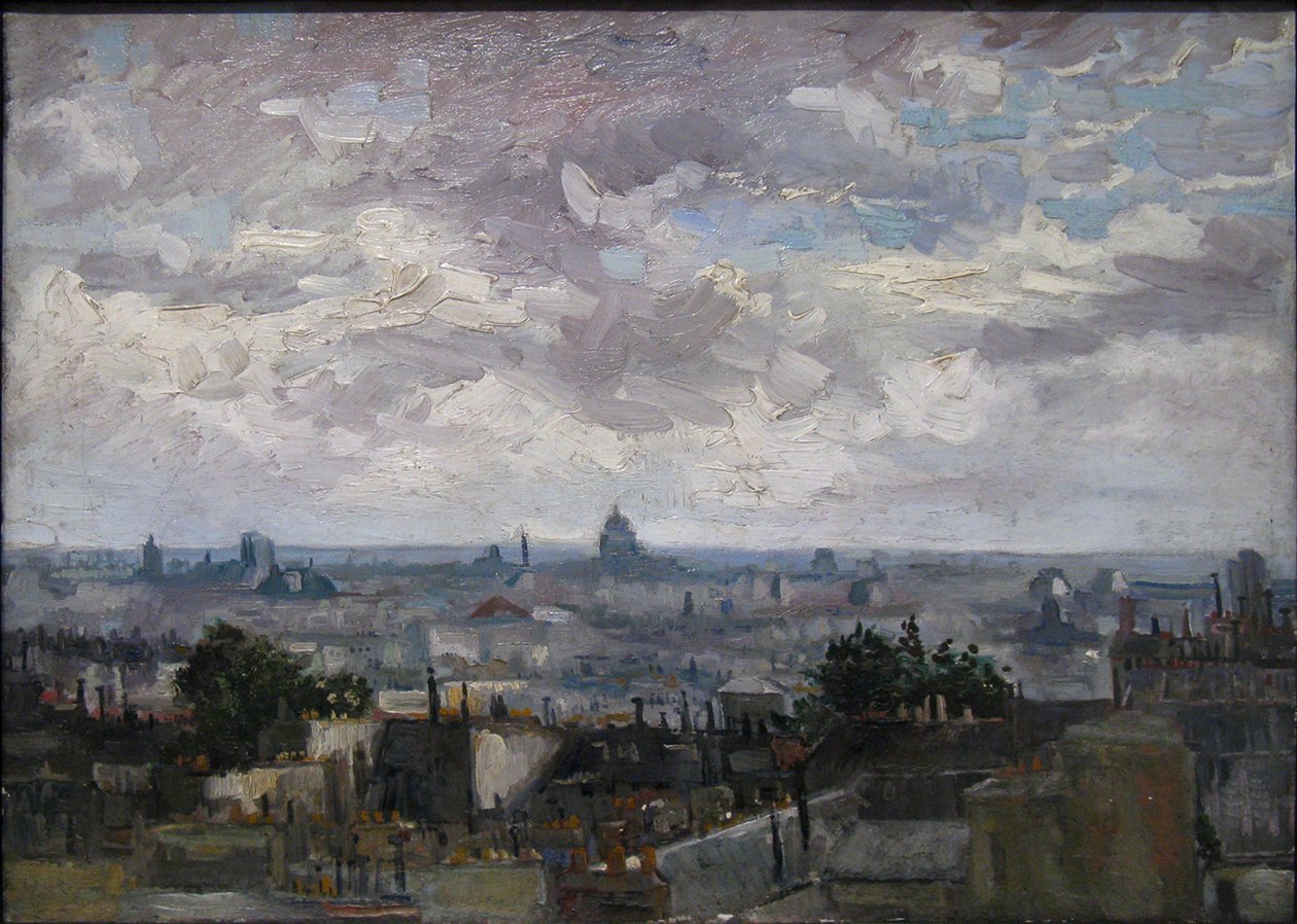Utsikt over takene i Paris av Vincent van Gogh