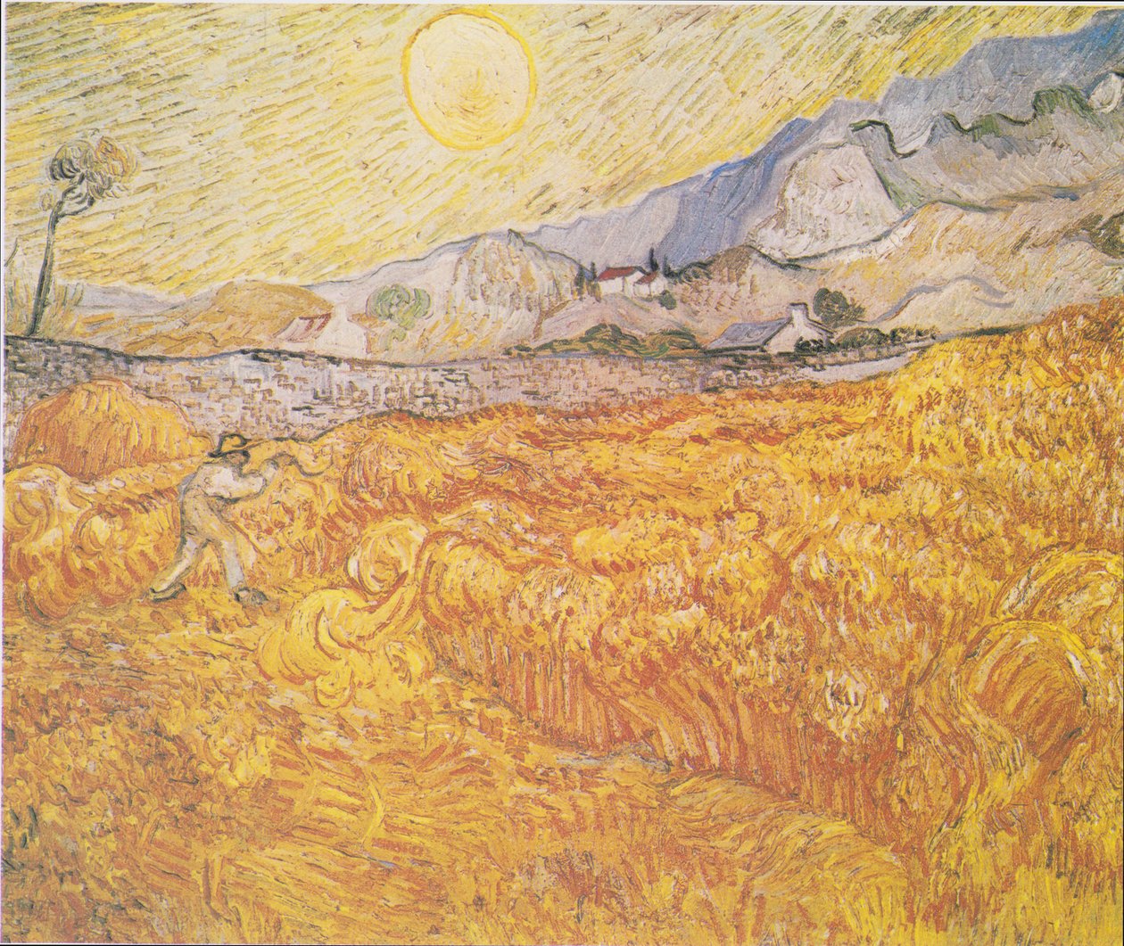 Hvetefelt bak Saint-Paul Hospital (The Harvest) av Vincent van Gogh