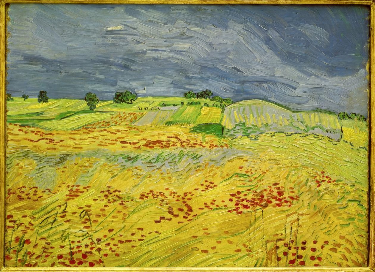 Hveteåker med stormfull himmel av Vincent van Gogh