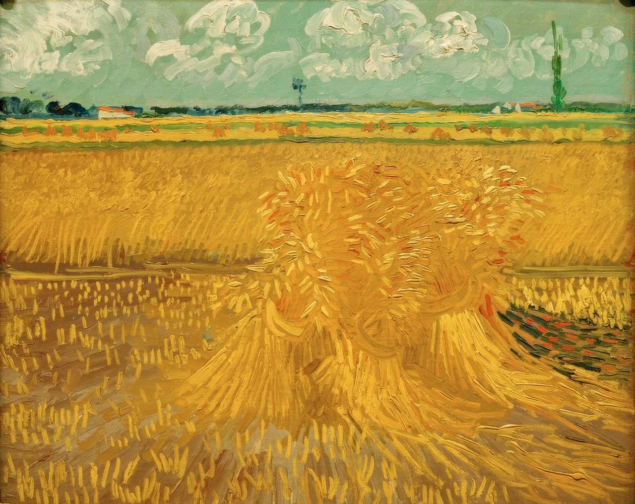 Hveteåker med kornbunter av Vincent van Gogh