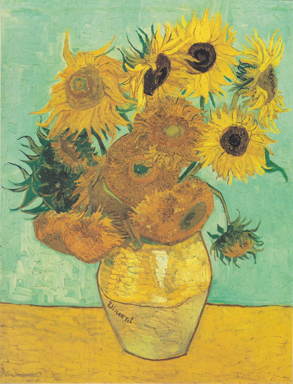 Tolv solsikker i en vase av Vincent van Gogh