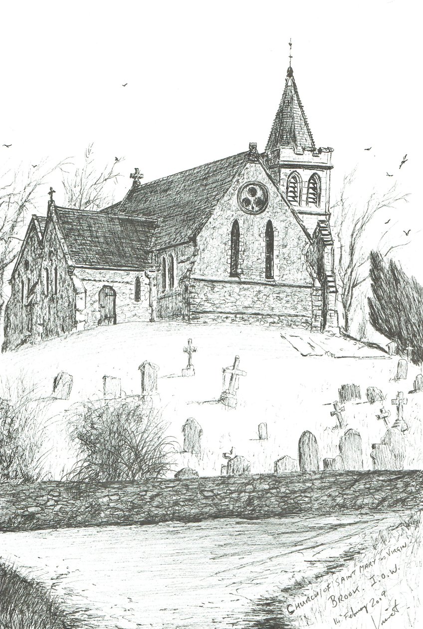 Church of St Mary the Virgin, Brook, IOW, 2009 av Vincent Alexander Booth