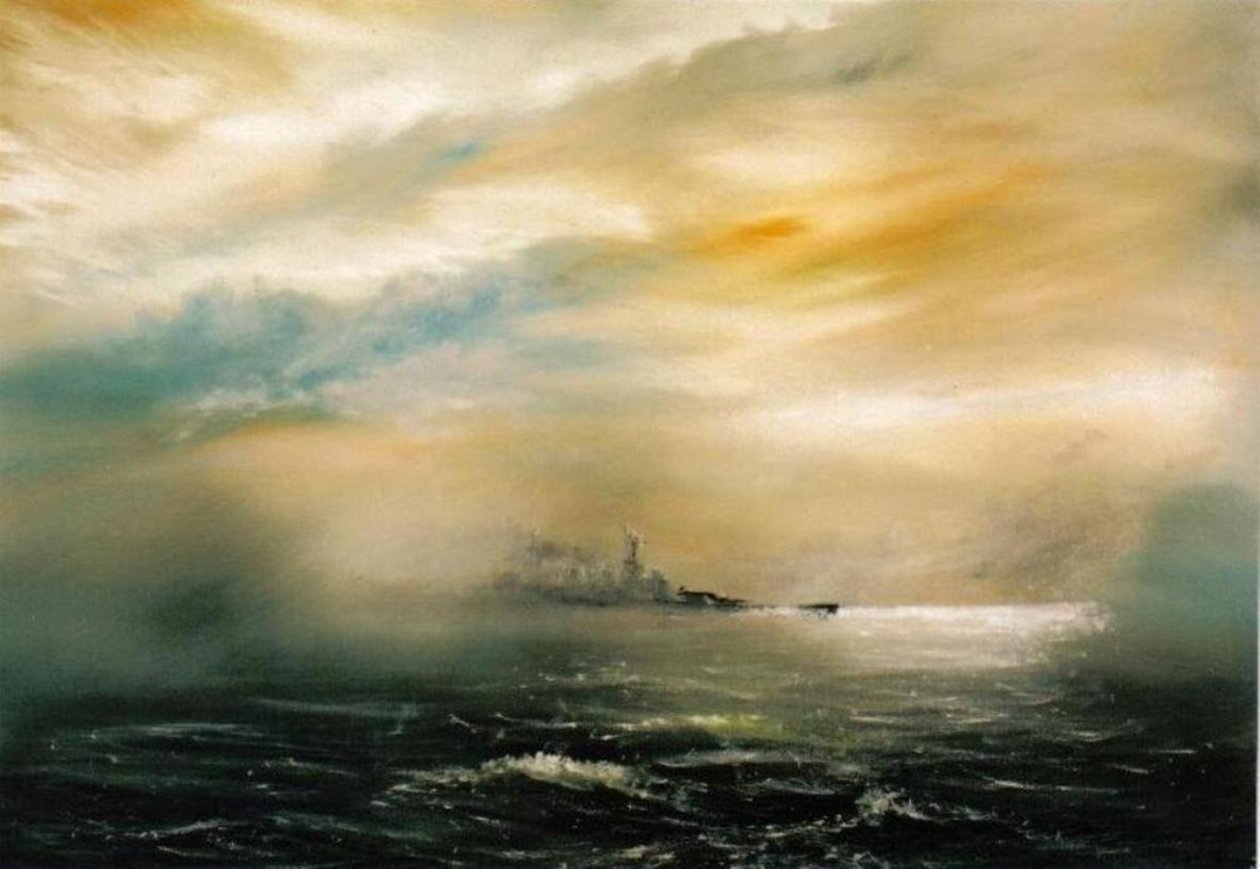Daggry før katastrofens morgen HMS Hood 1941, 2012 av Vincent Alexander Booth