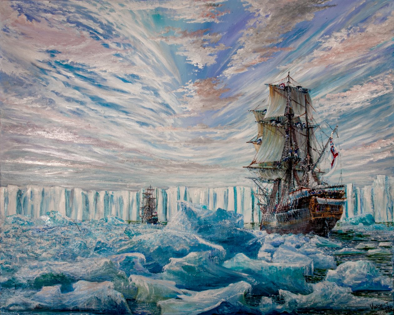 Erebus og Terror oppdager Antarctic Ice Shelf, 2020 av Vincent Alexander Booth