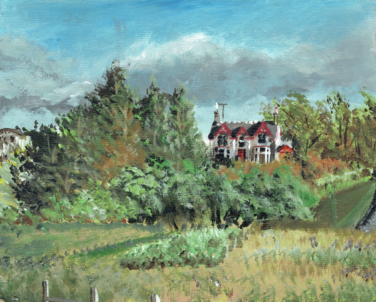 House in the Highlands, Creag Dhubh, 2006, (akryl på lerretstavle) av Vincent Alexander Booth