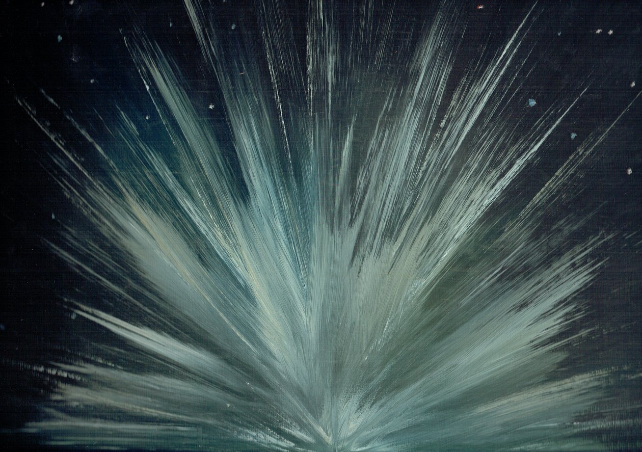 Impact on Miranda, 2016, (akryl på lerretstavle) av Vincent Alexander Booth